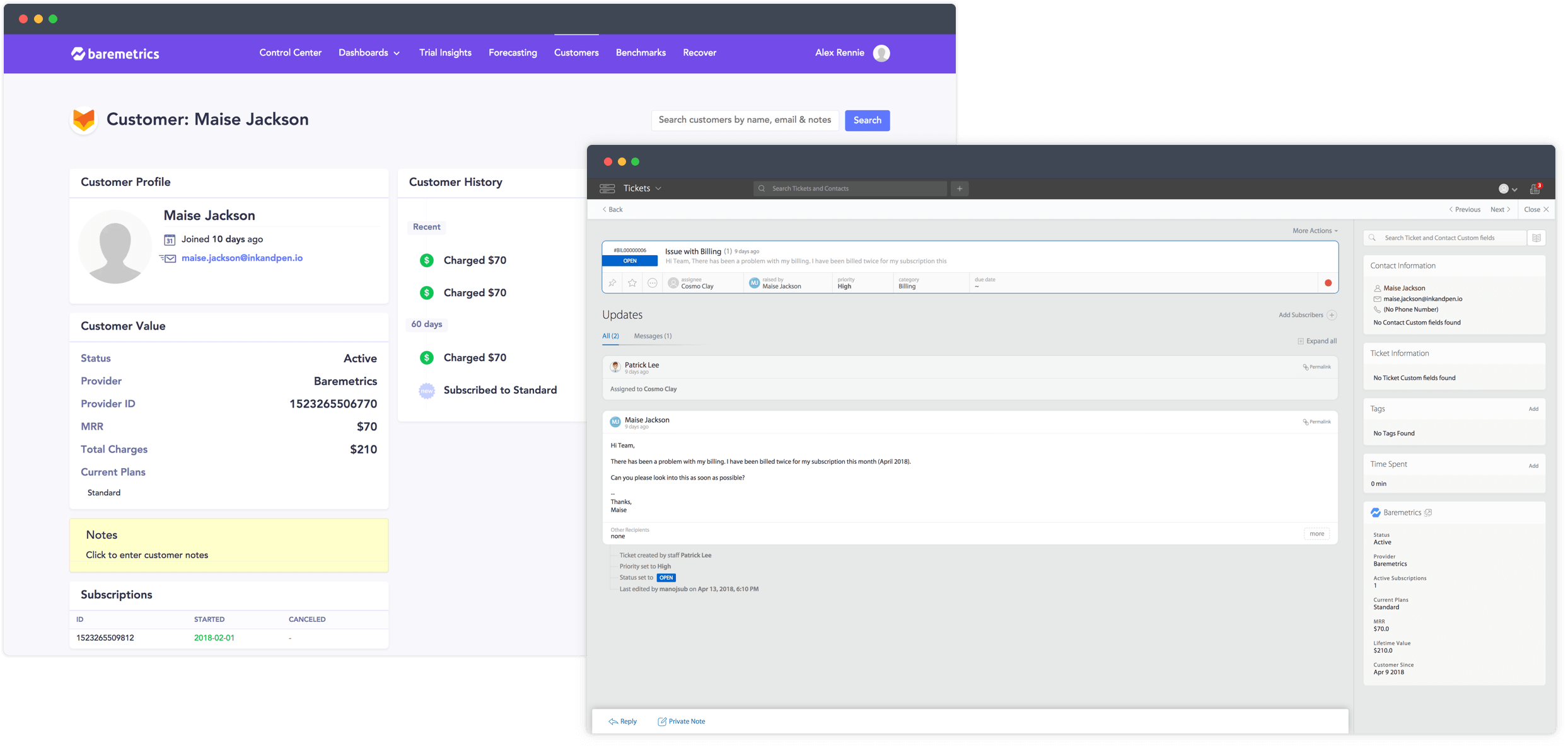 Baremetrics Integration