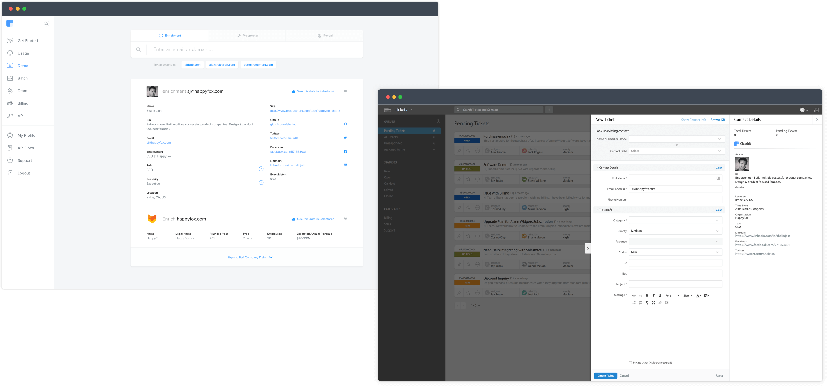 Clearbit集成