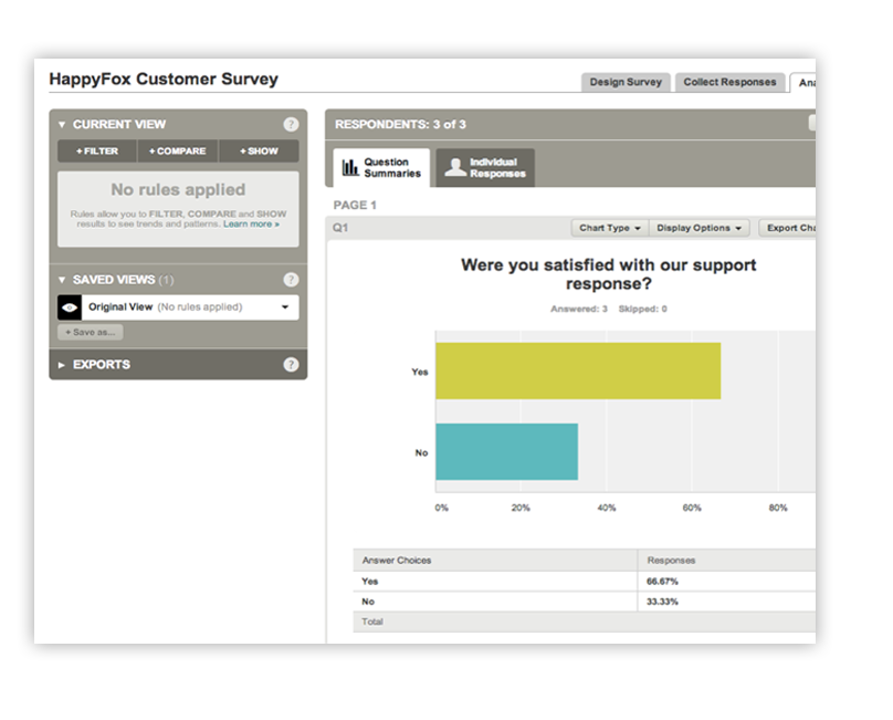  Gather customer feedback surveys on HappyFox