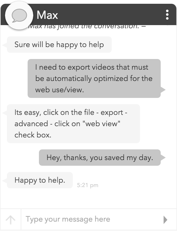 HappyFox Livechat Box