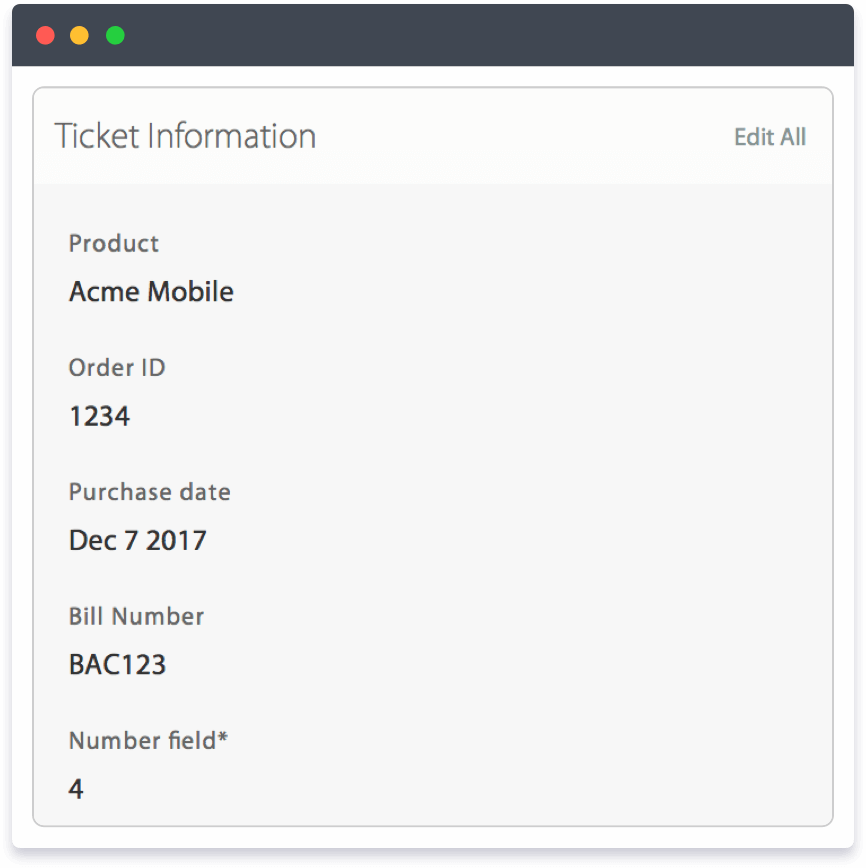 Now add custom ticket fields on ticket for gathering more support related information