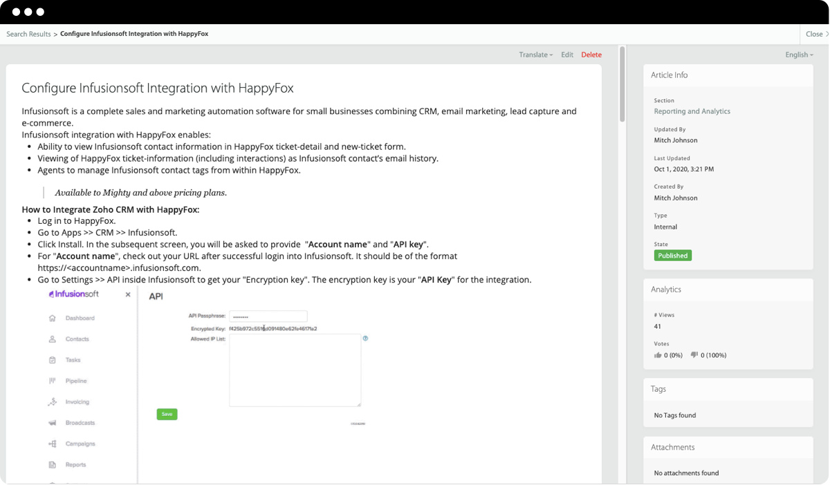 Internal Knowledge Base