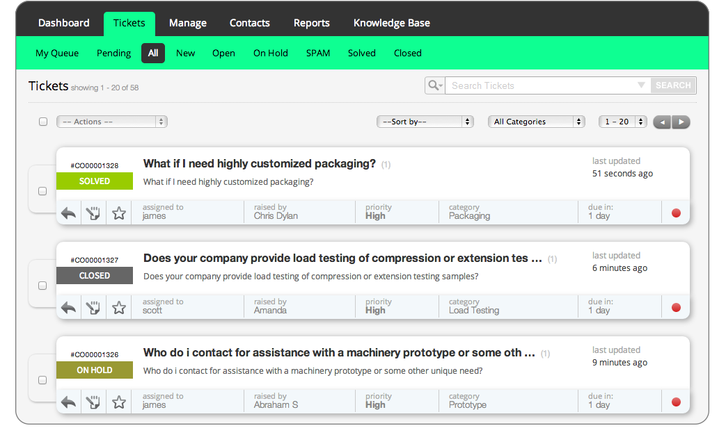 Help desk software for manufacturing industries