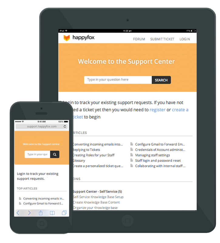 HappyFox self service knowledgebase