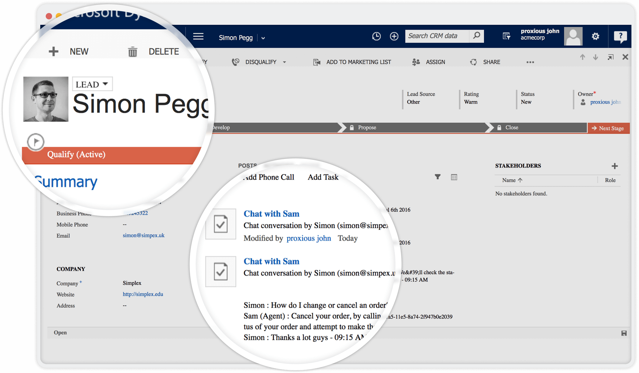 Automatically add contacts or leads in MS dynamics CRM