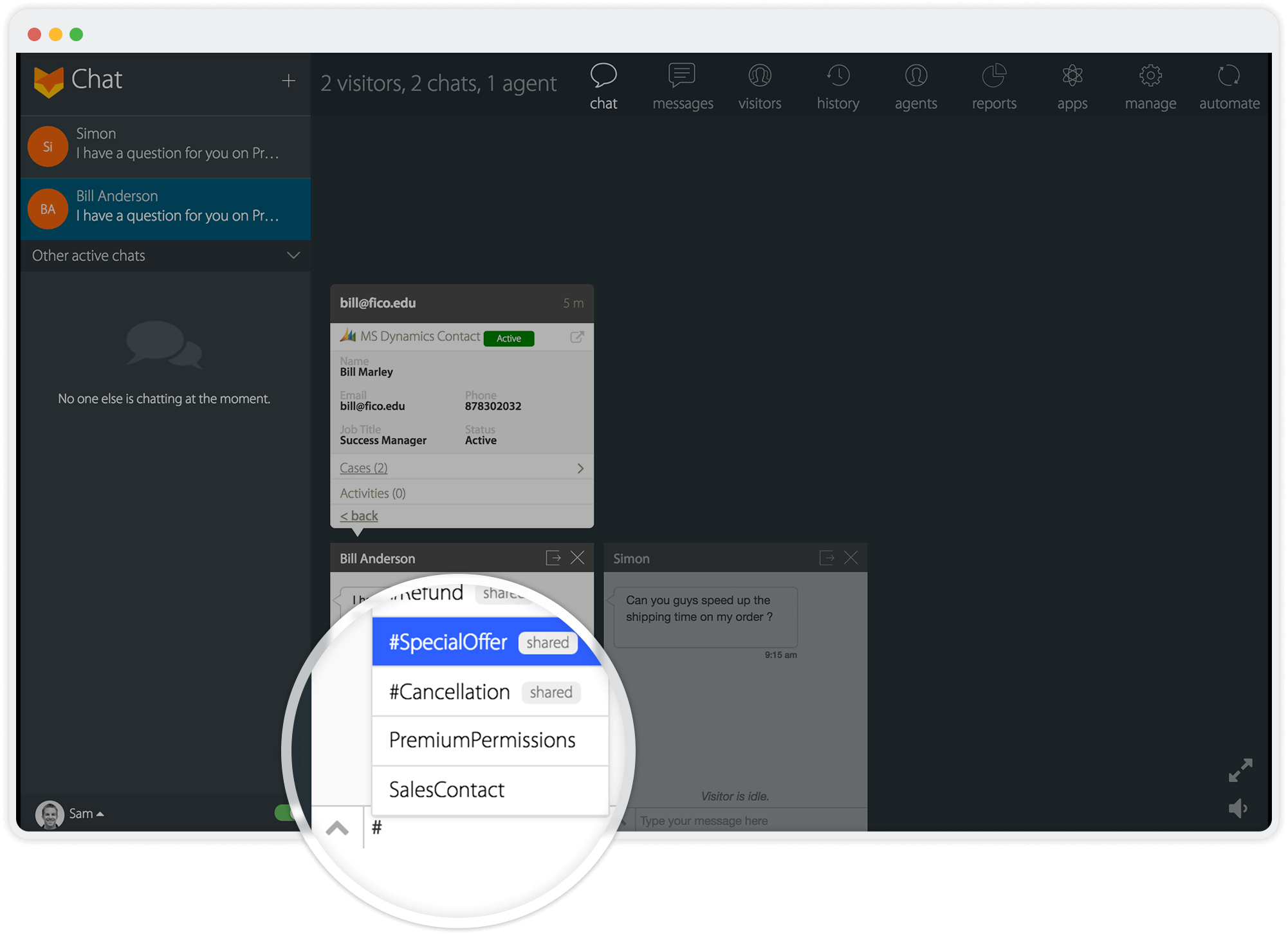 Access canned responses with shortcodes