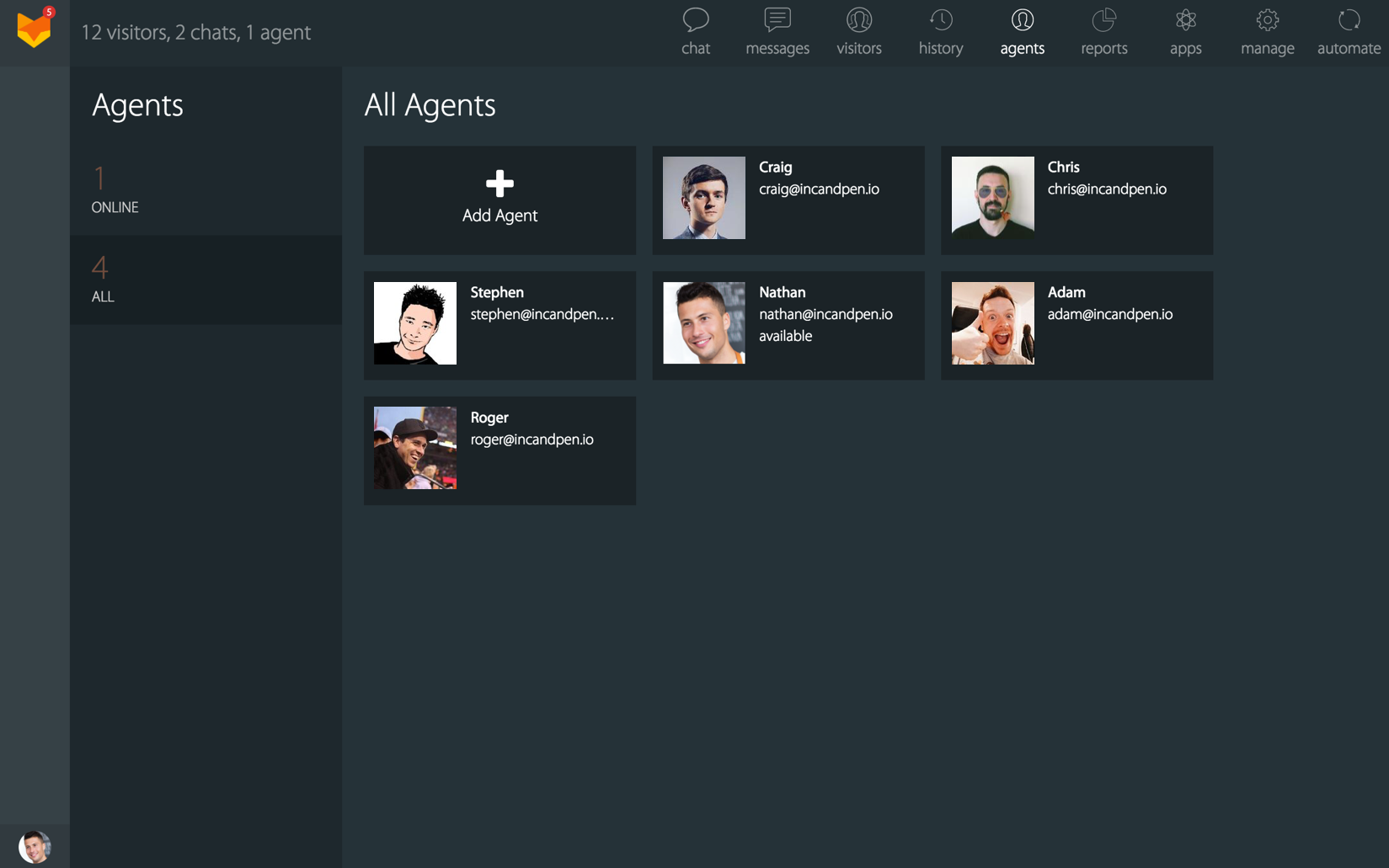 Manage agents from Onelogin