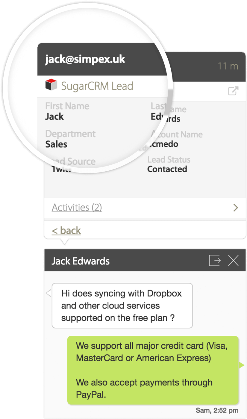 Sugarcrm integration