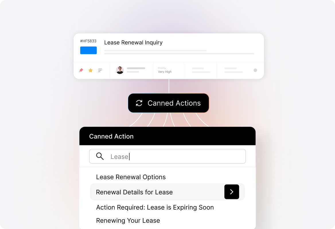 Canned Actions for Quick Responses