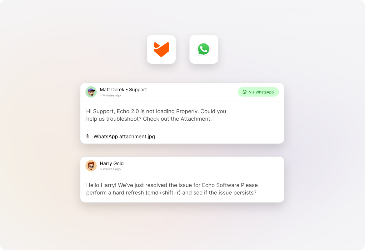 Collaborate and Respond to Incoming WhatsApp Texts