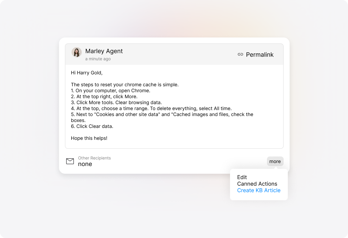 Create Knowledge Base Articles from Tickets