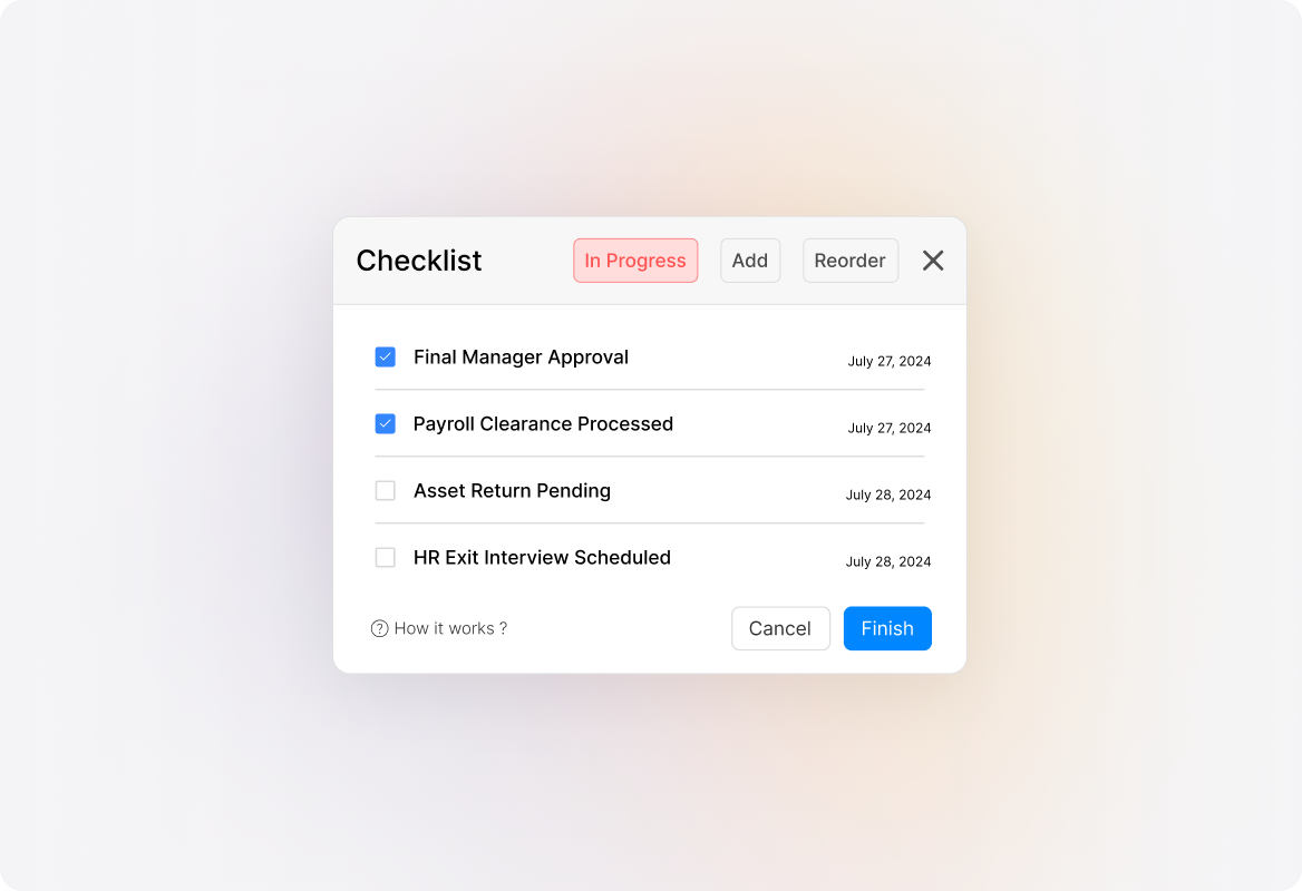Employee Exit & Clearance Processing