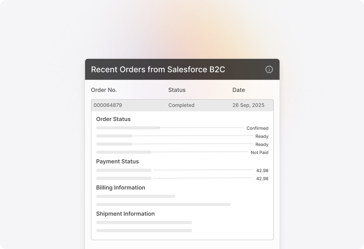 Instant Access to Salesforce B2C Commerce Order History