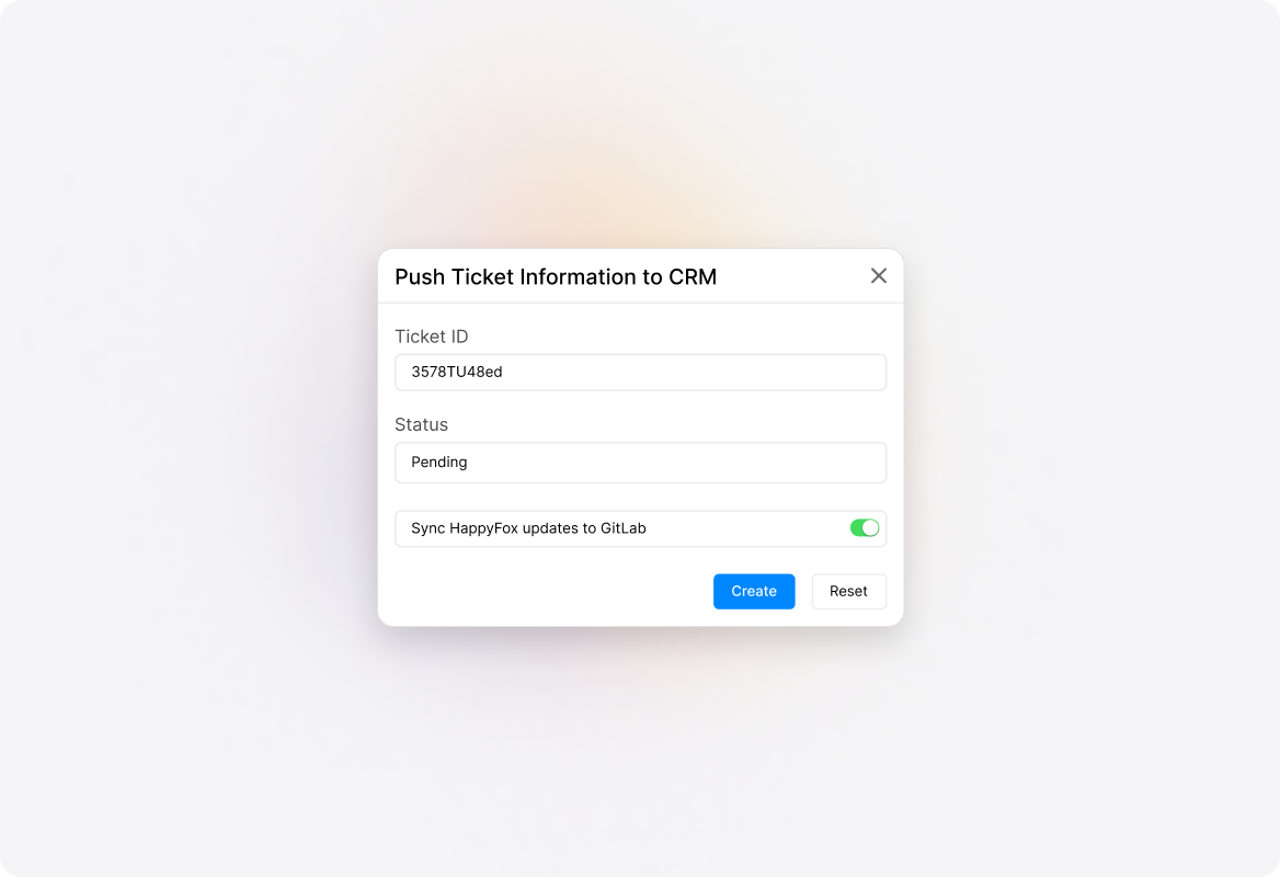 Push HappyFox ticket information into HubSpot CRM