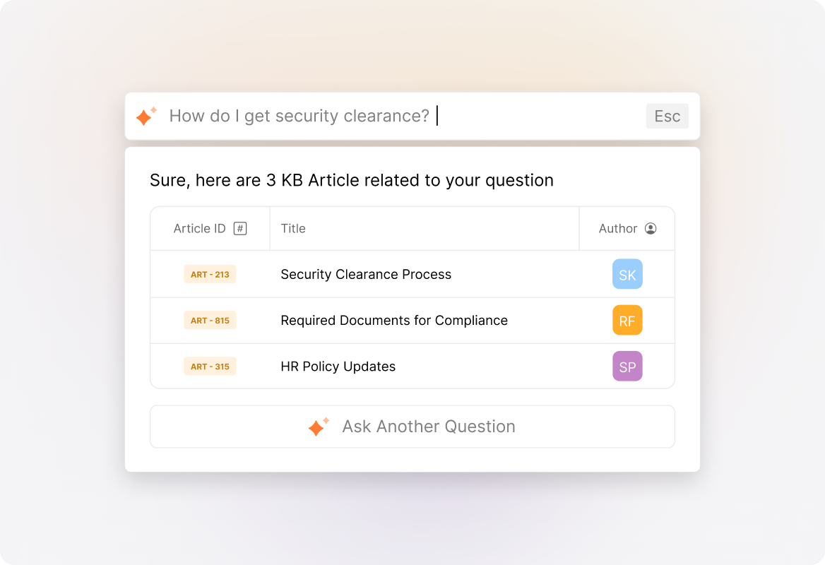 Self-Service Knowledge Base & AI-Powered FAQs