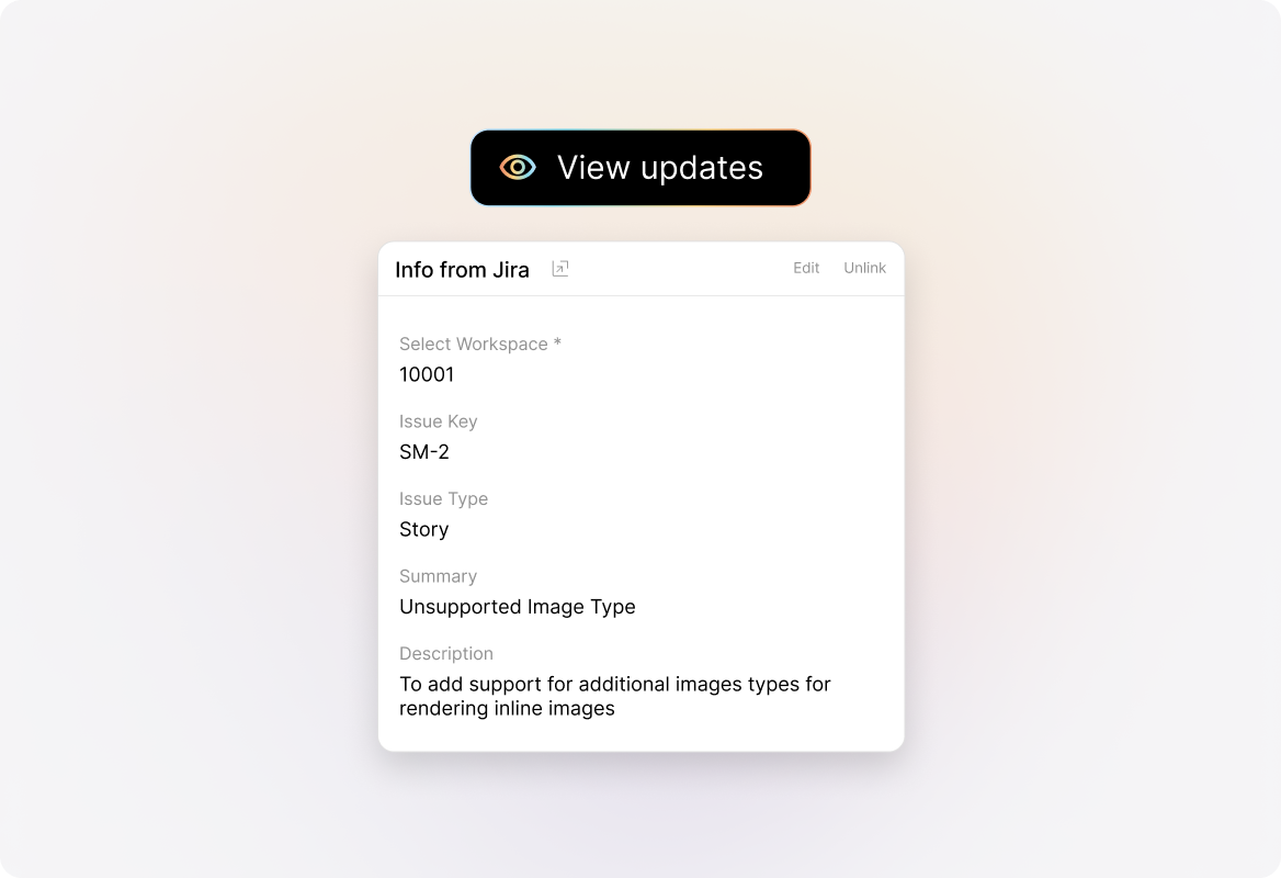 View updates from one app, on the other instantly