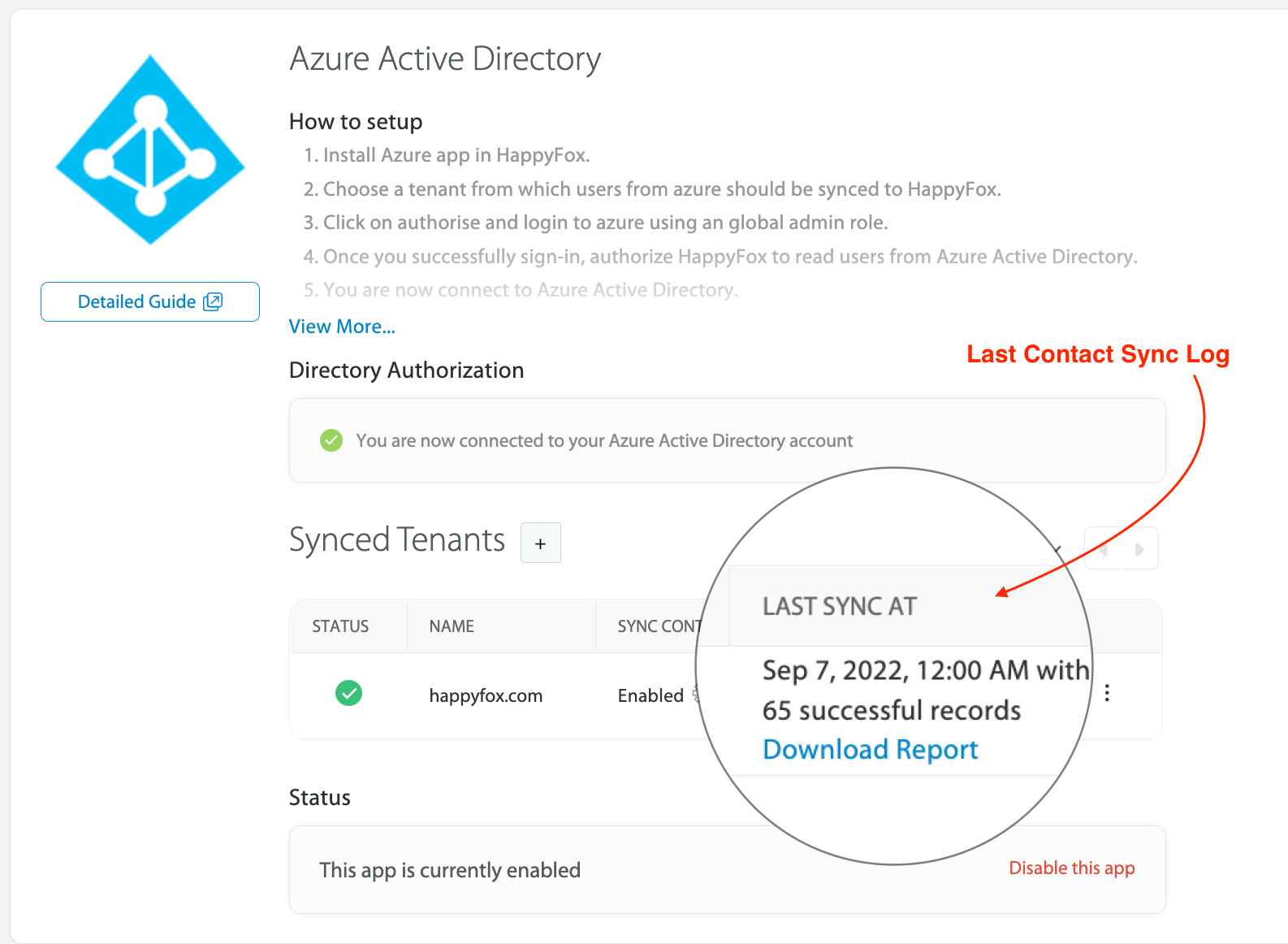 Key features of Azure Active Directory integration