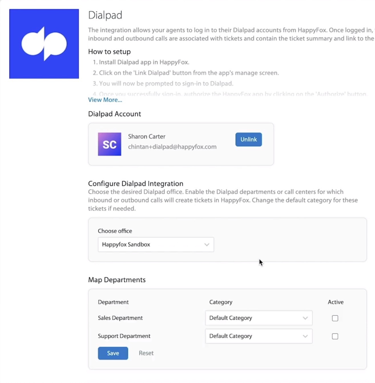 Dialpad Integration with HappyFox service desk