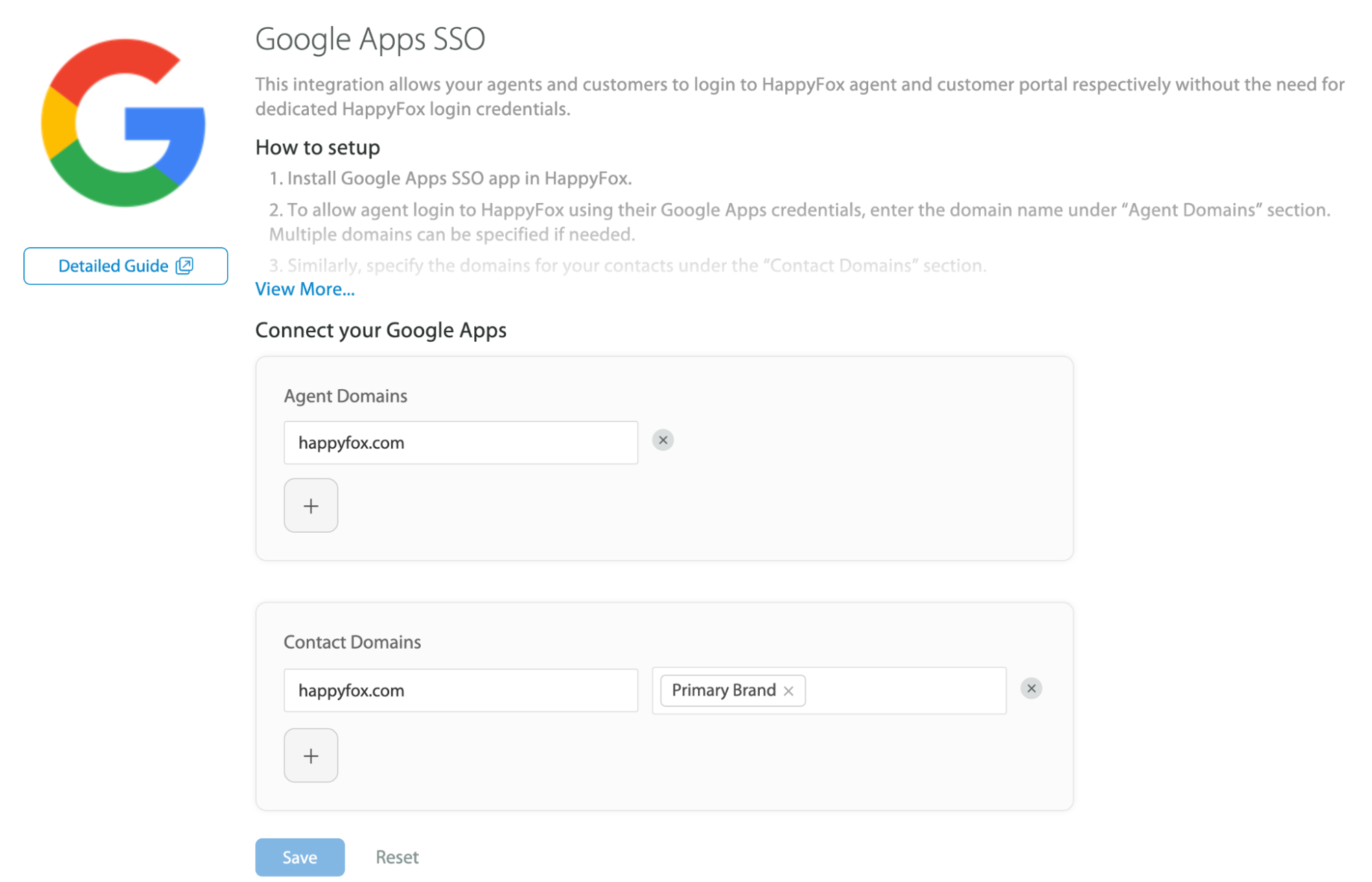 Key features of Google Apps SSO