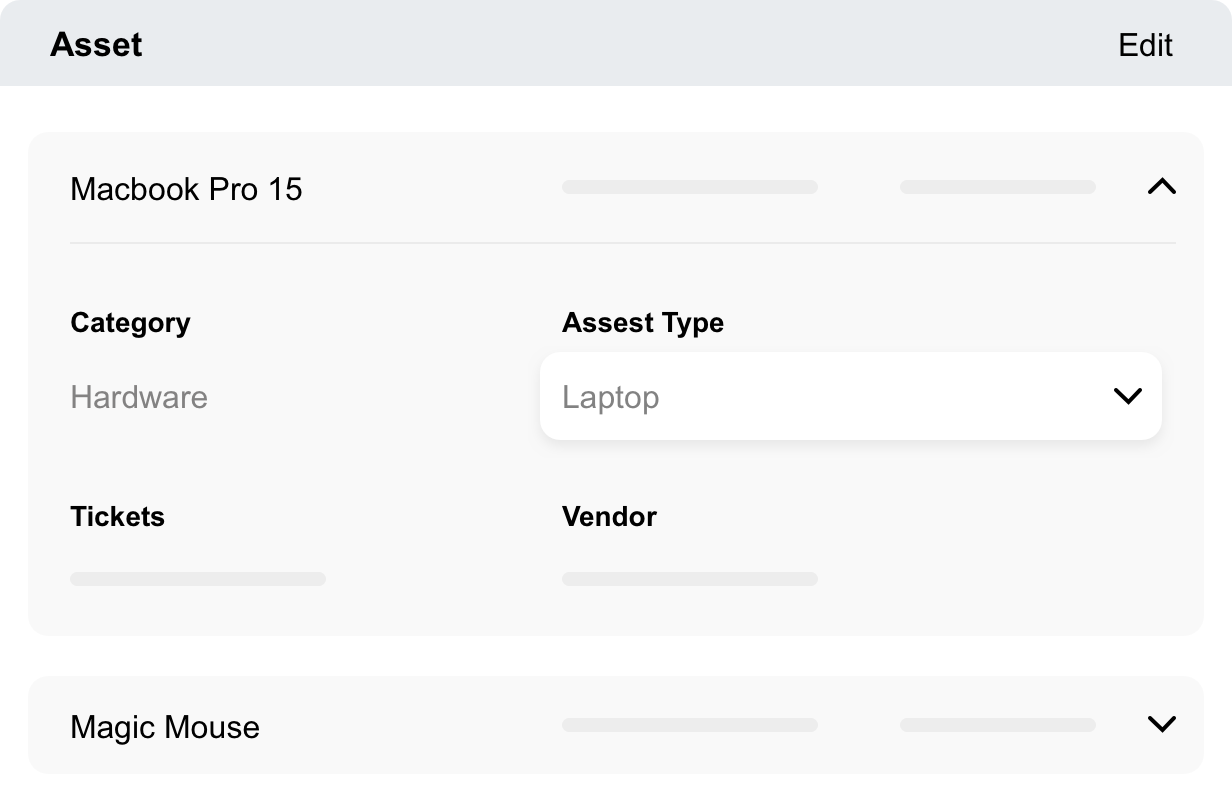 Customize your asset types