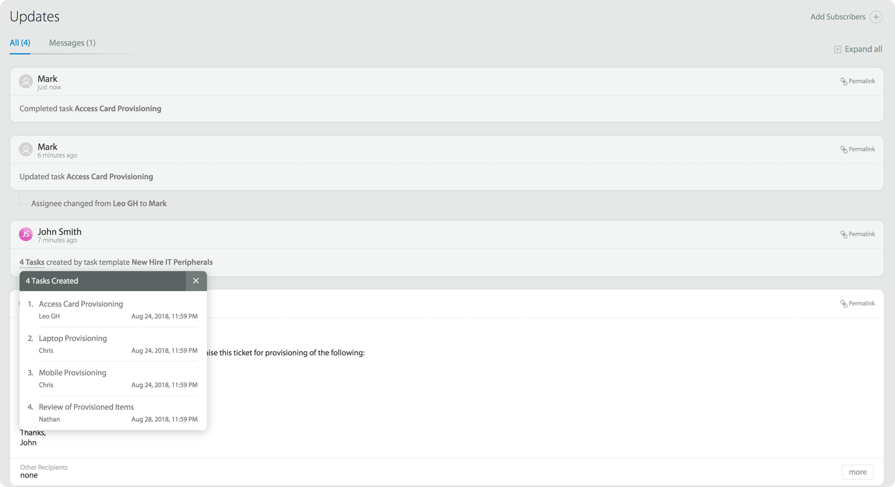 glossary audit logs