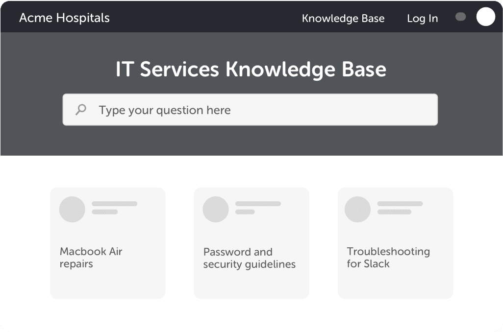 Promote self-service through knowledge base