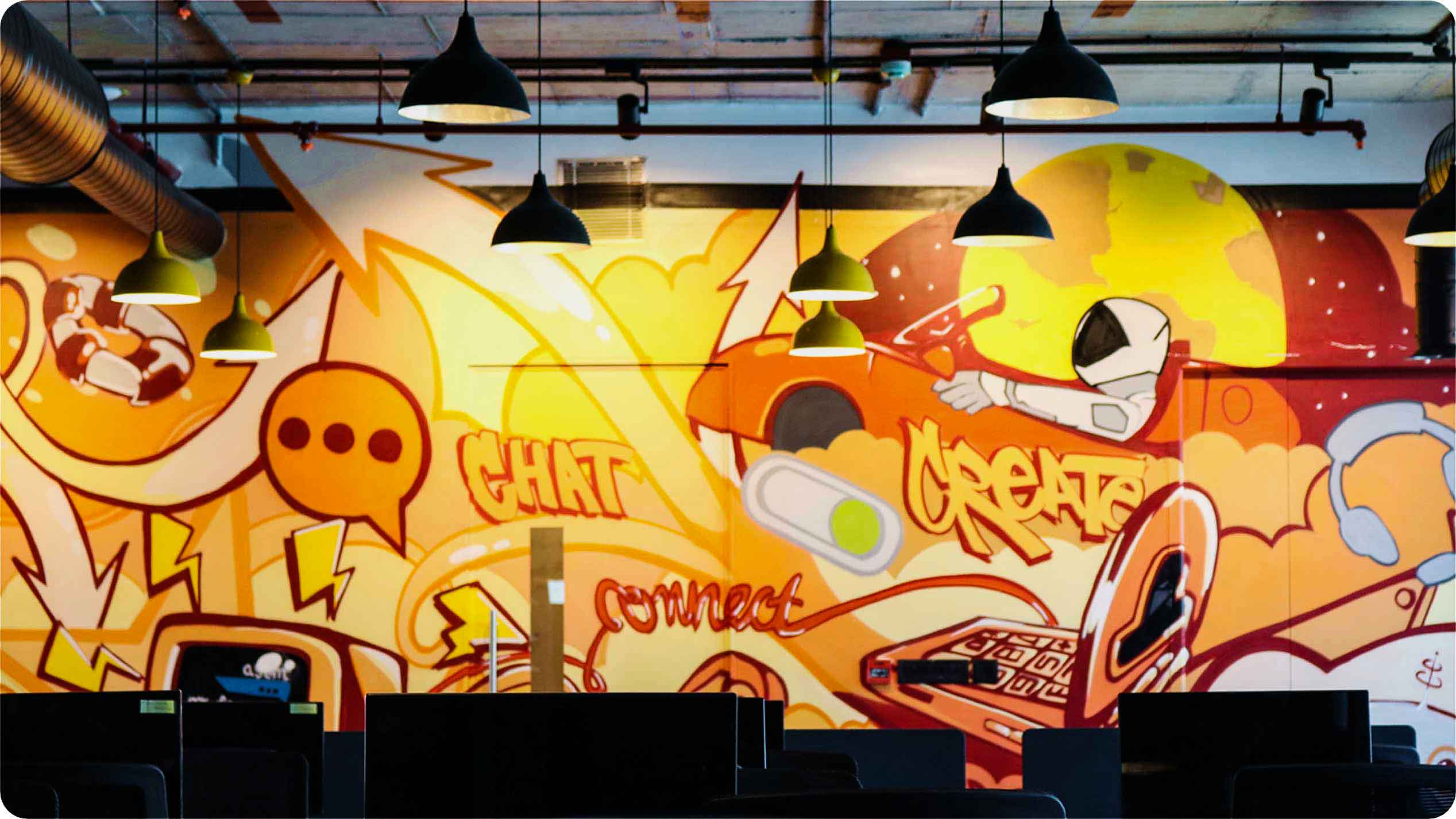 Work culture - Graffiti wall at HappyFox